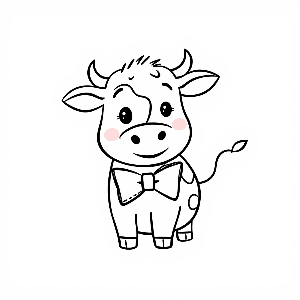 Cow in a bowtie