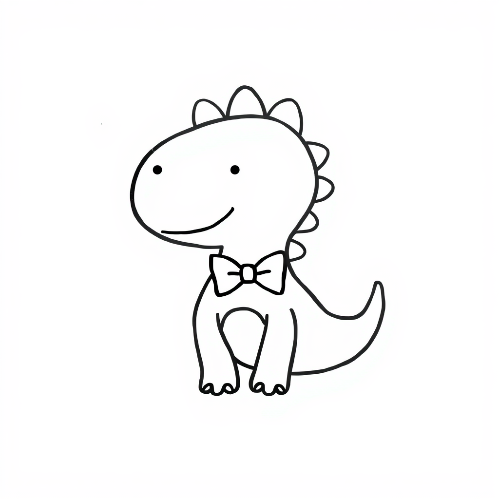 Dino with a bow tie