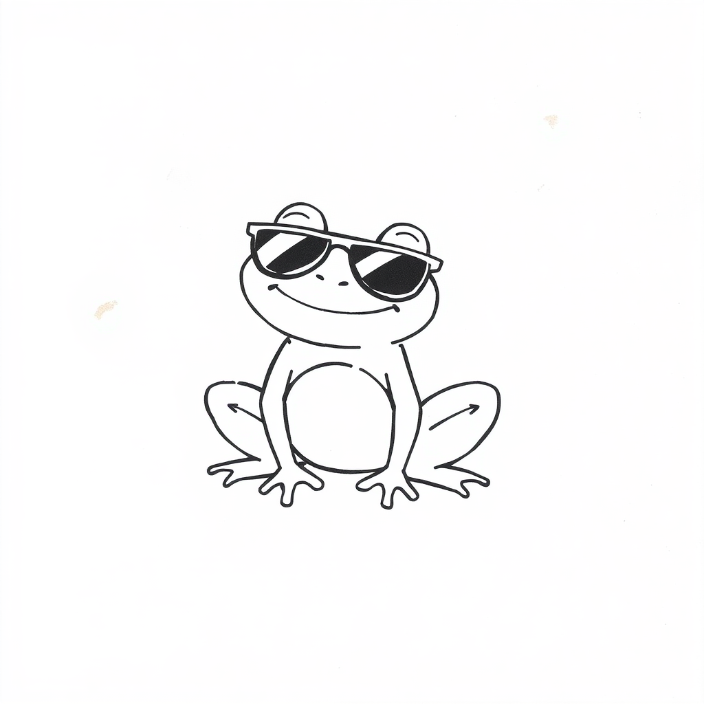 Frog in sunglasses