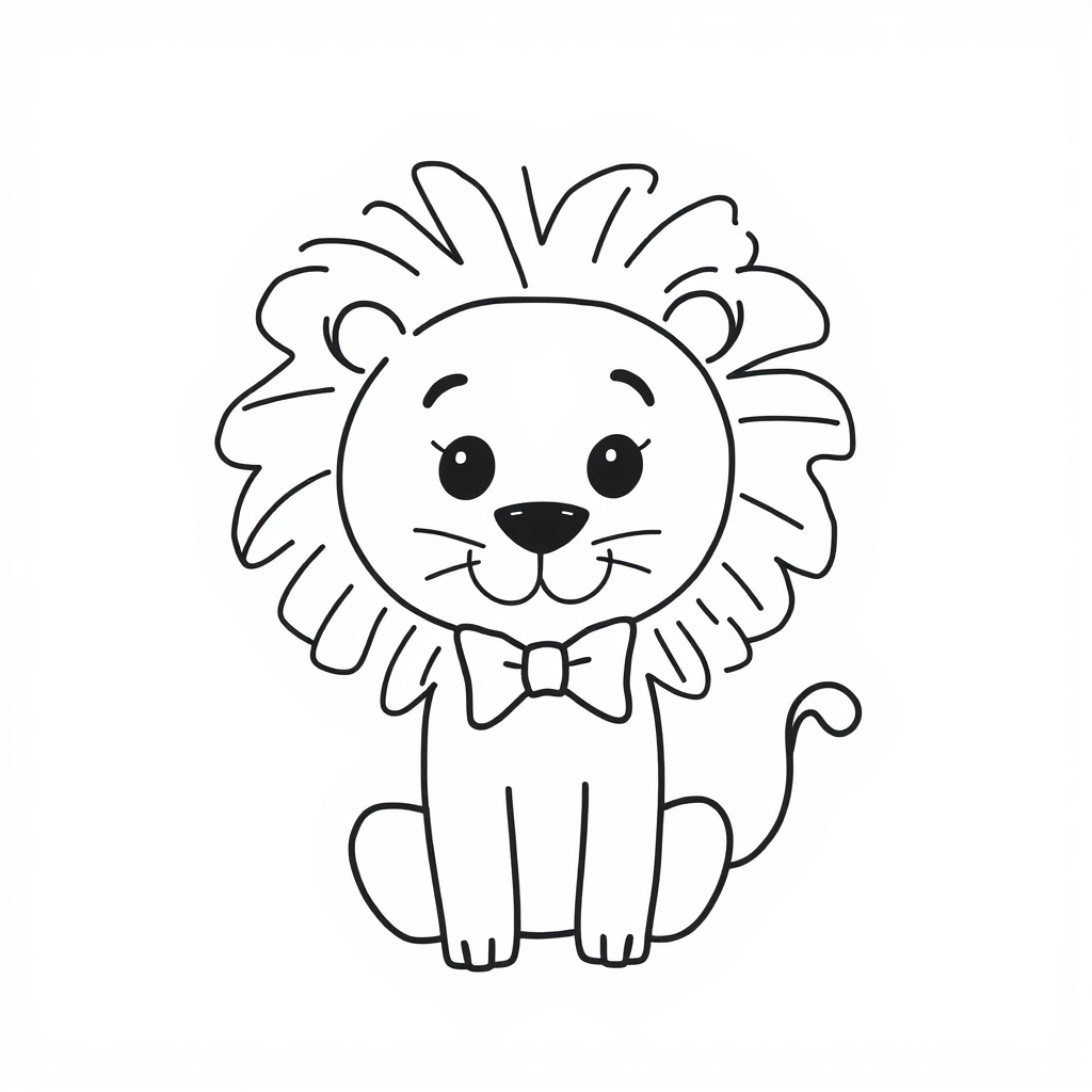 Lion with a bowtie