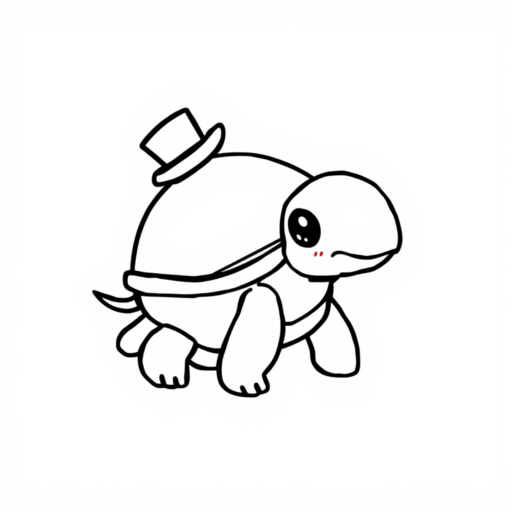 Turtle in a top hat