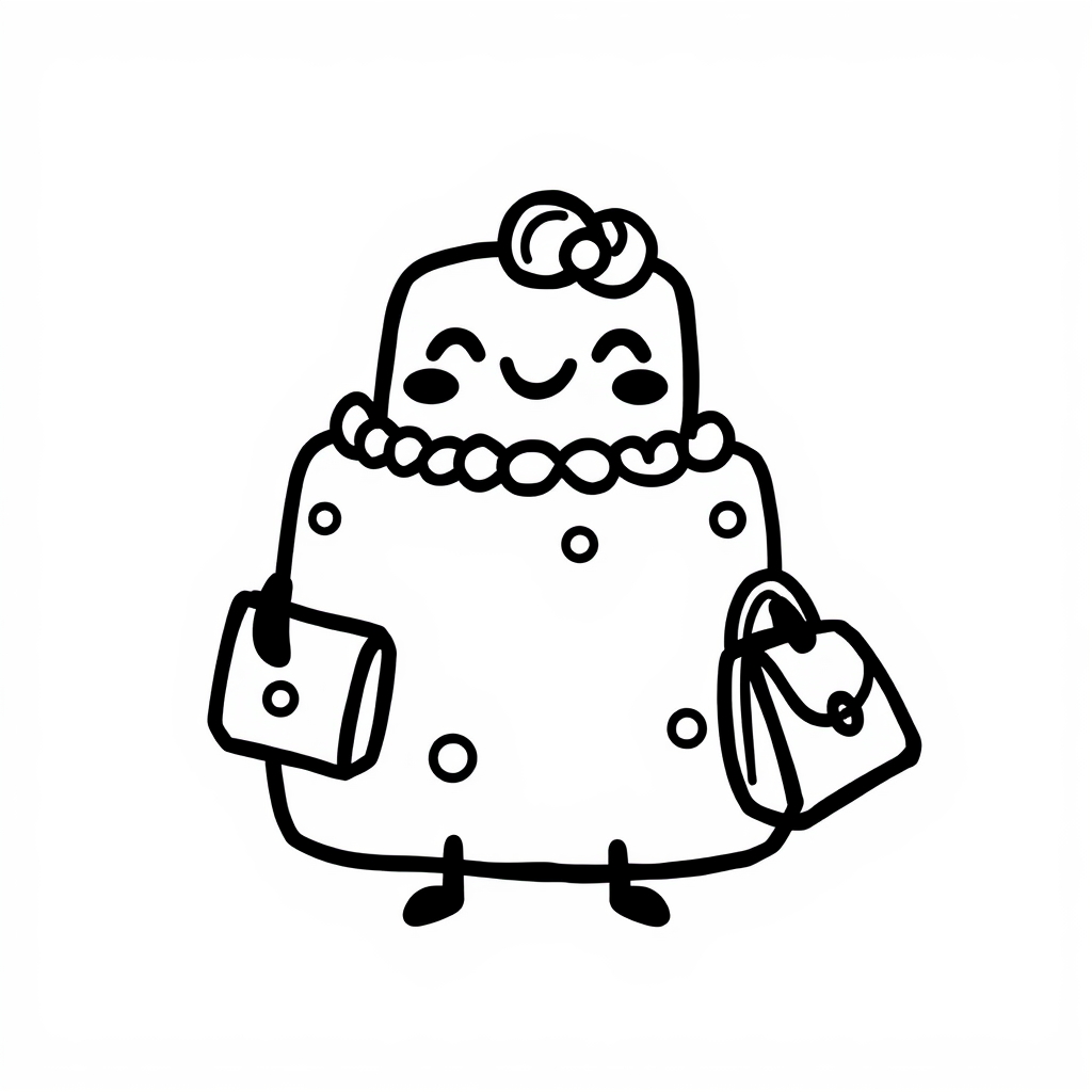 Cake Holding a Purse