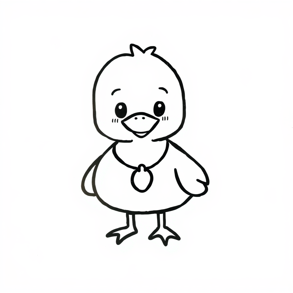 Duck with a necklace