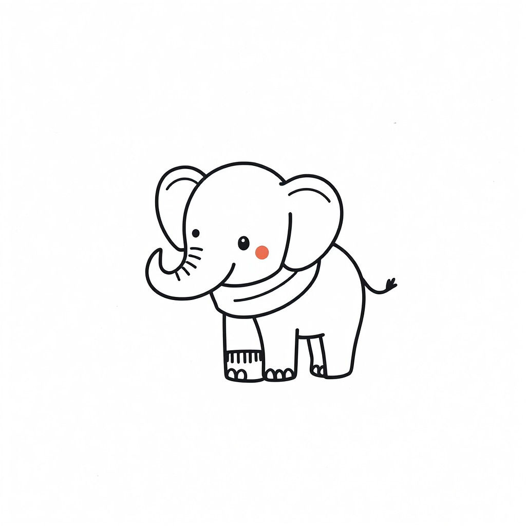 Elephant in scarf