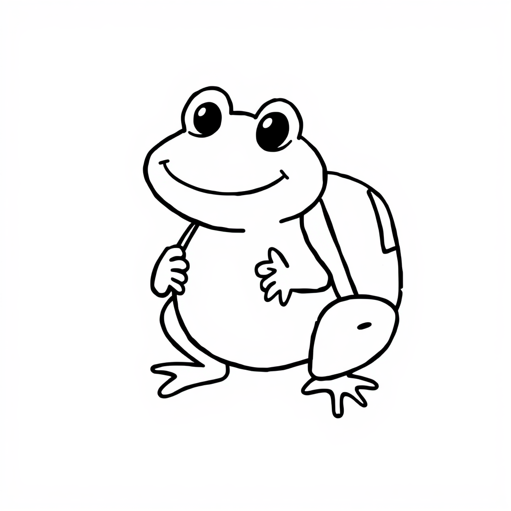 Frog with a backpack