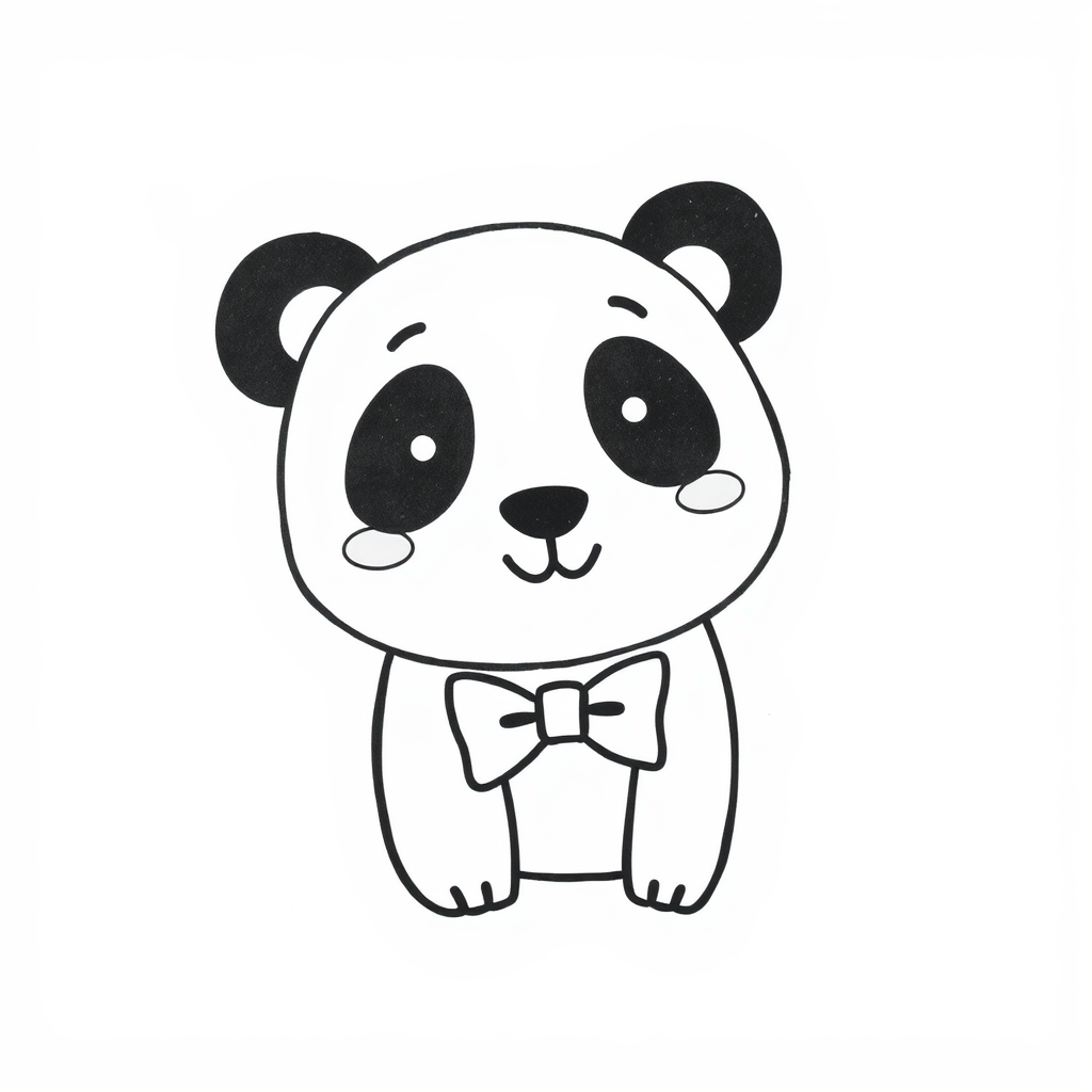 Panda in a bowtie