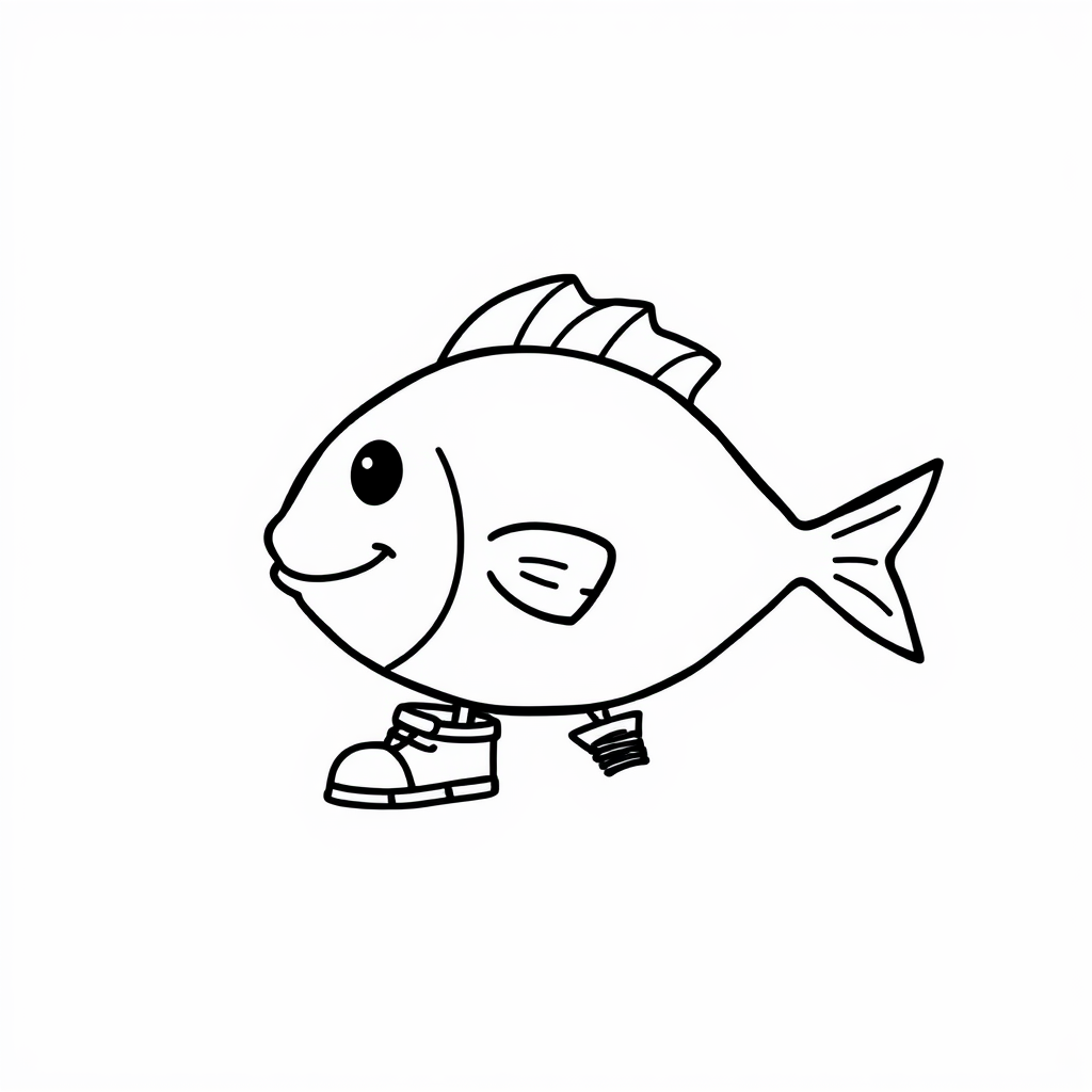 Fish with shoes