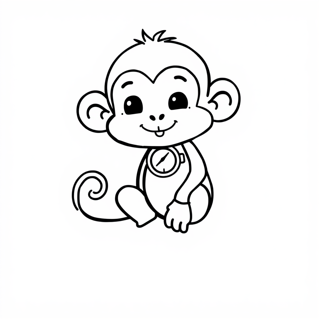 Monkey with a watch.