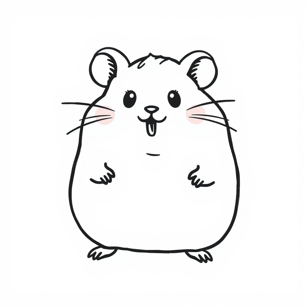 Happy Hamster with Cheeks Full