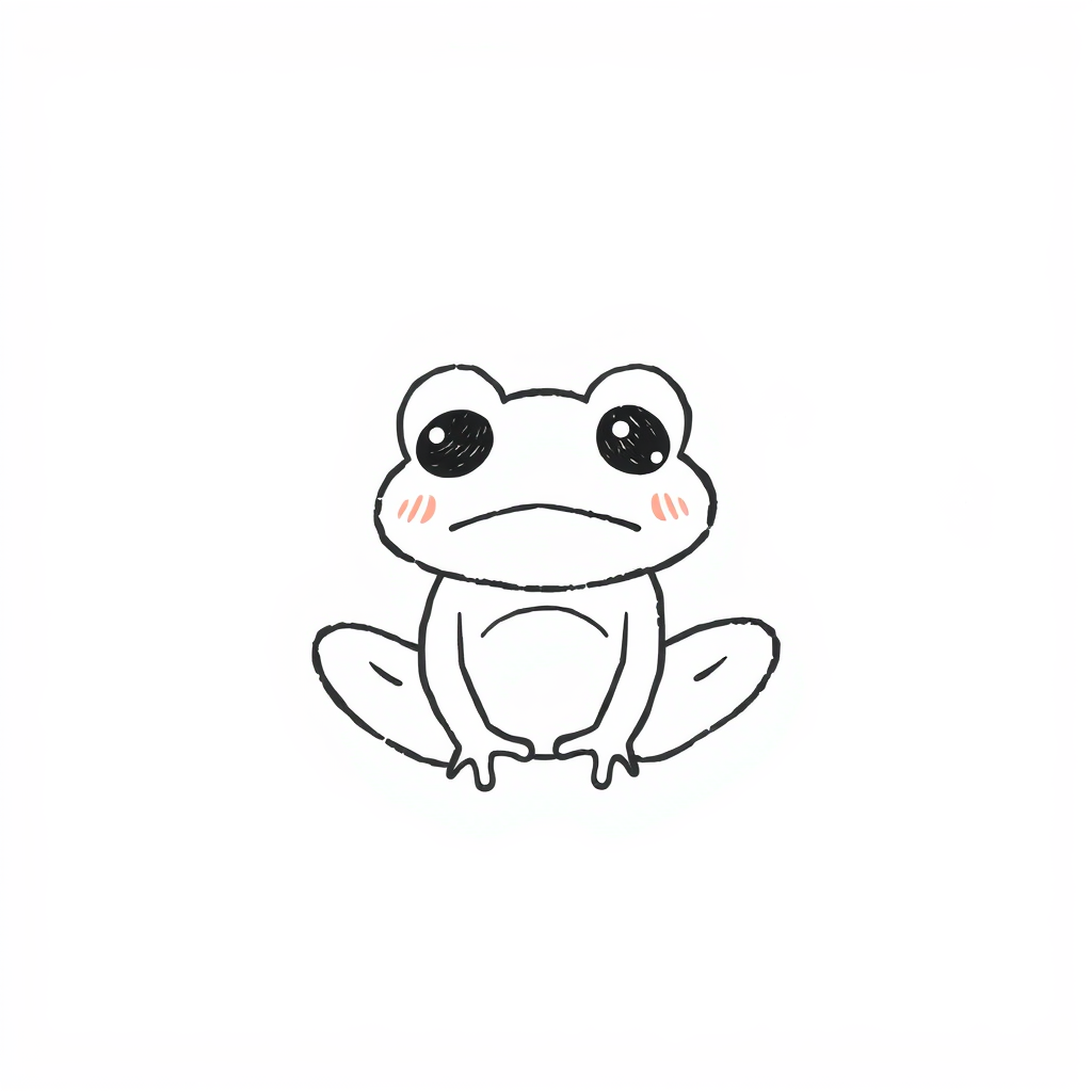 Sad Frog Sitting