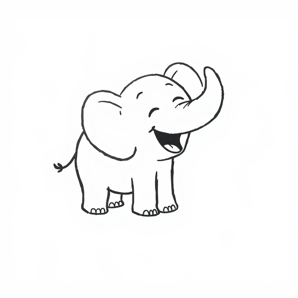 Elephant laughing loudly