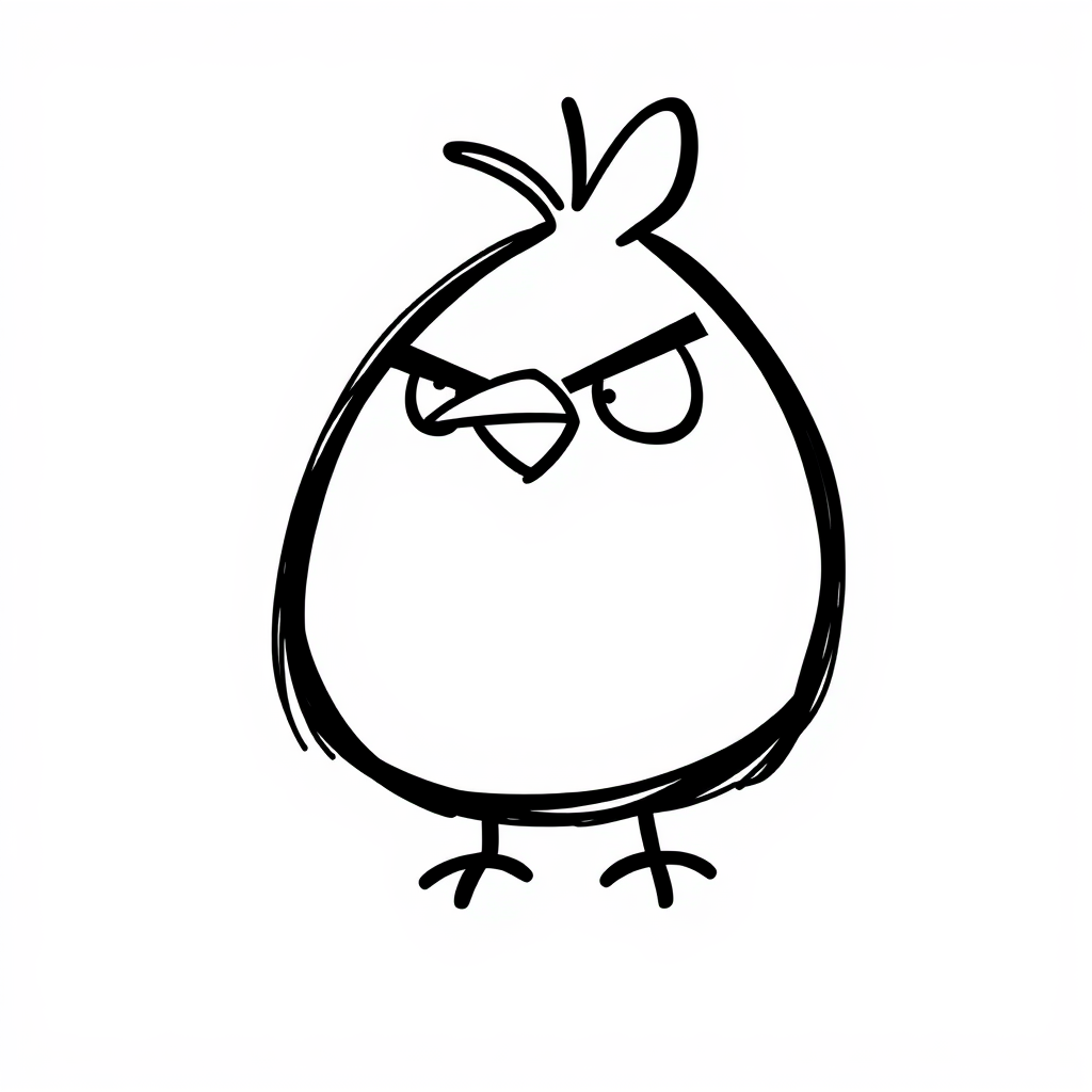 Angry bird squawking