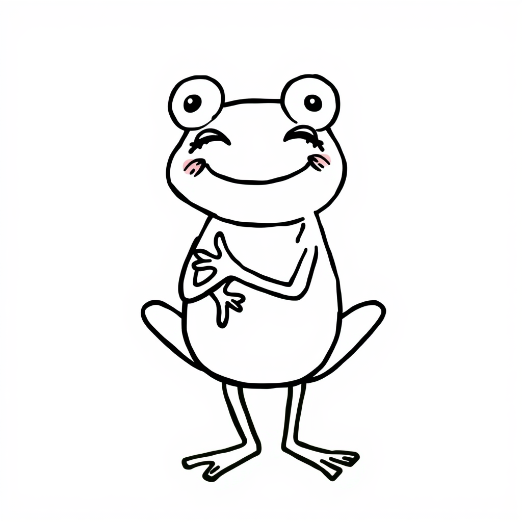 Excited Frog Hugging