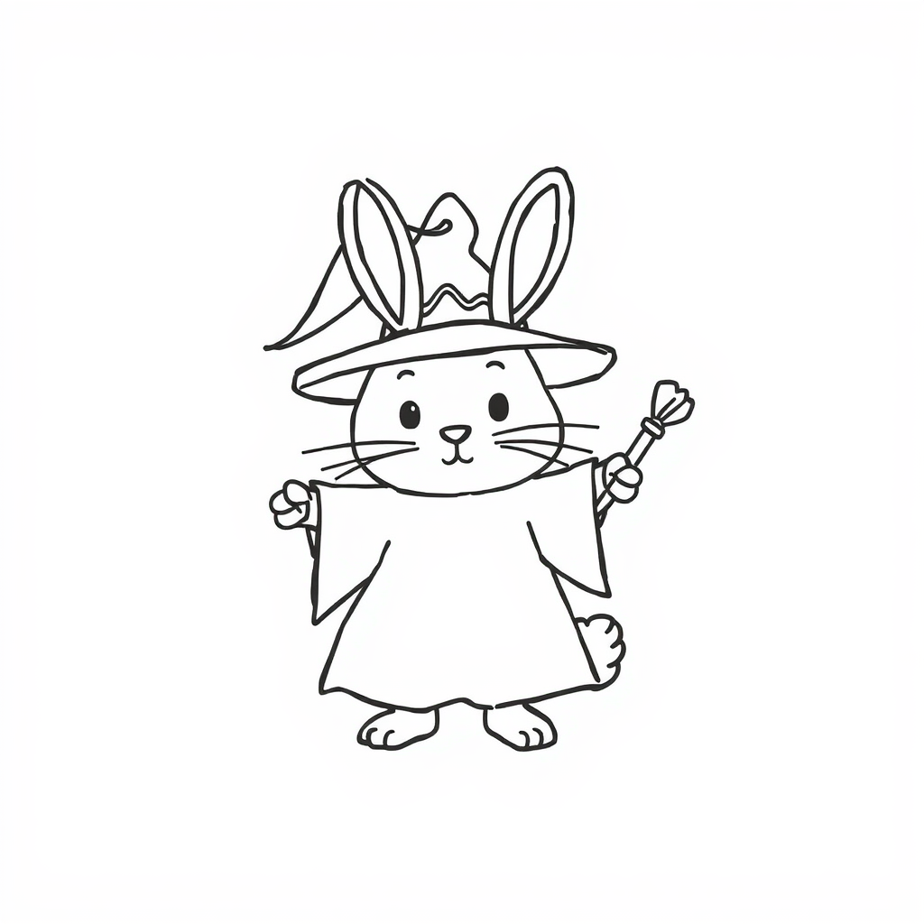 Bunny as a wizard