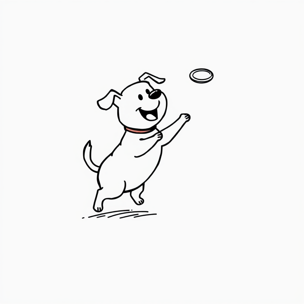 Dog catching Frisbee