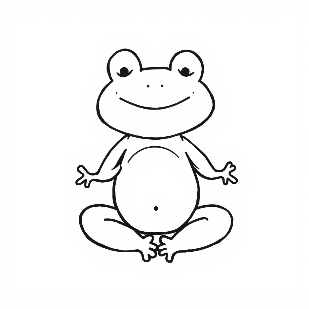 Calm Frog Meditating