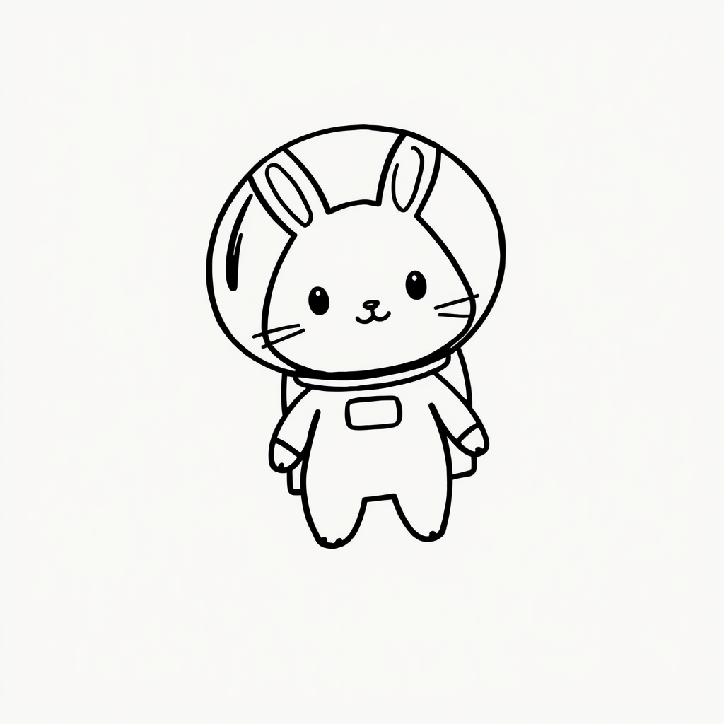 Bunny as an astronaut.