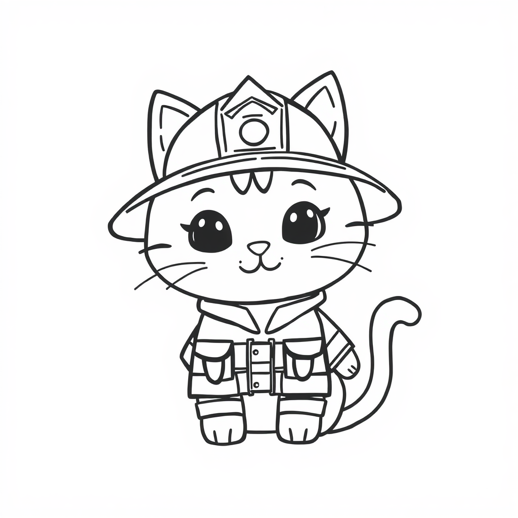 Firefighter Cat