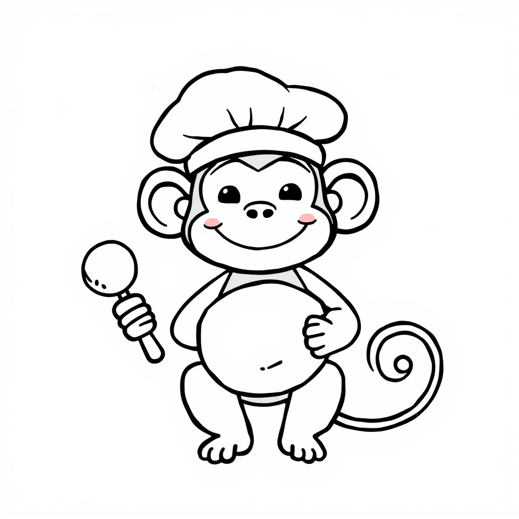 Baker Monkey with Dough