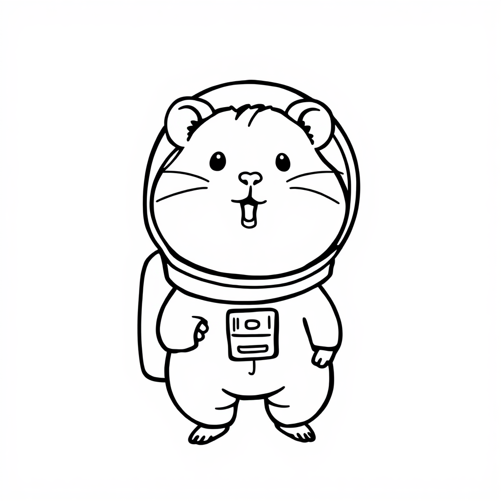 Hamster astronaut in a spacesuit