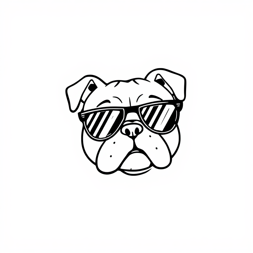 Bulldog in sunglasses