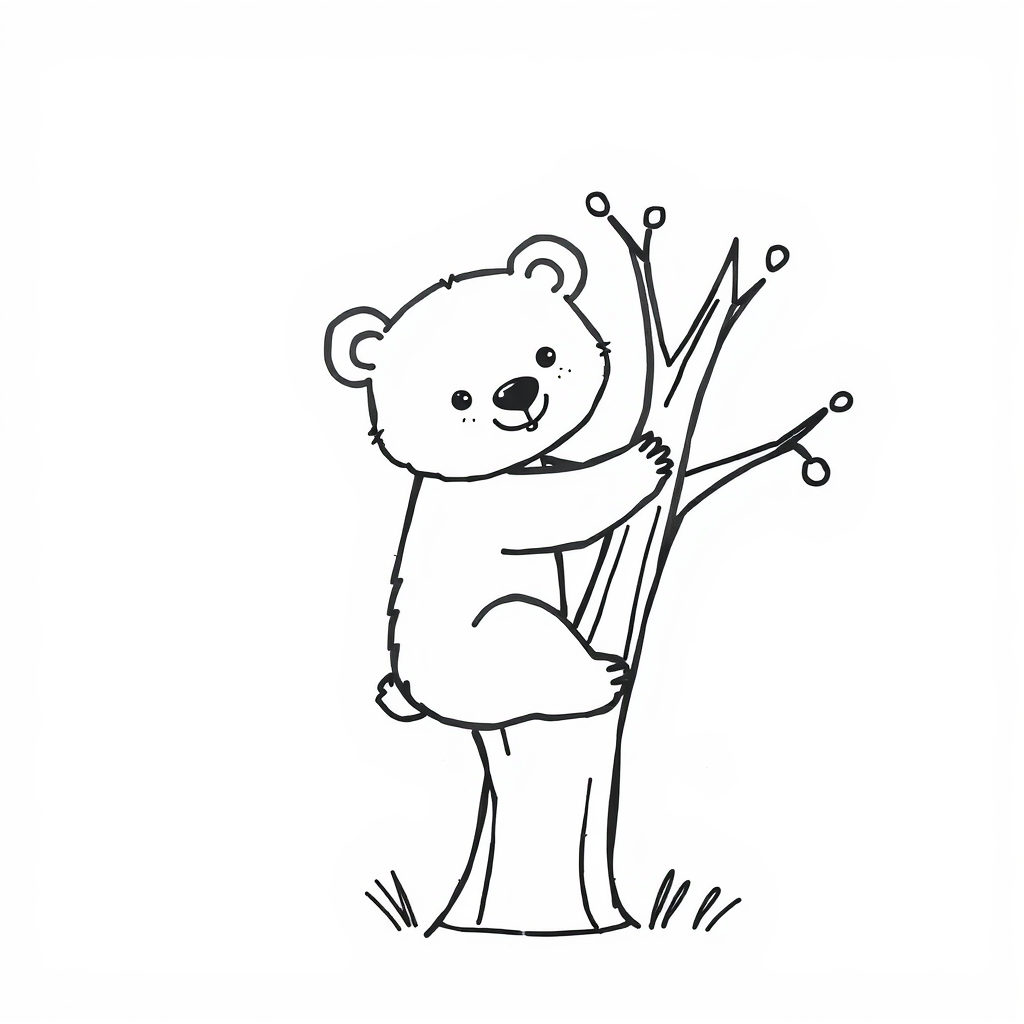 Bear climbing a tree