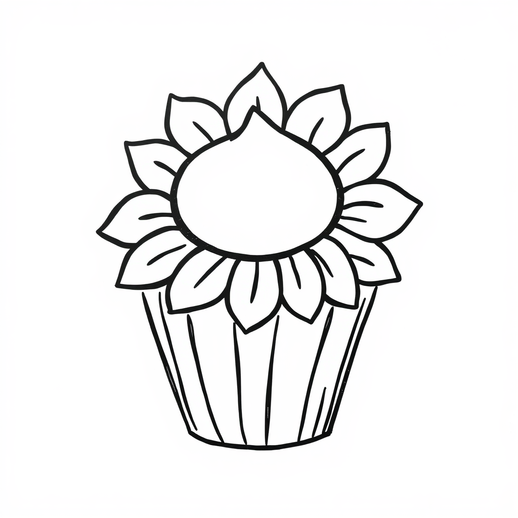 Sunflower cupcake in bloom