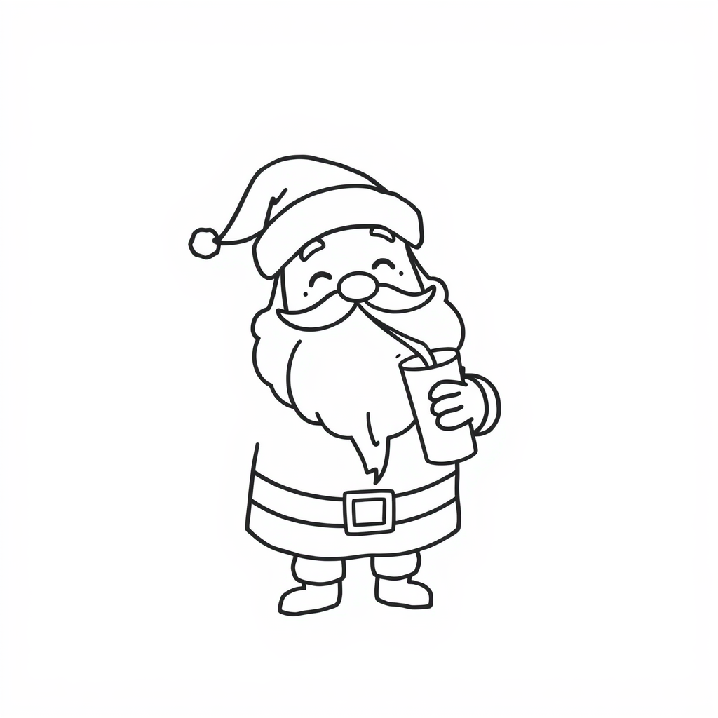 Santa drinking milk