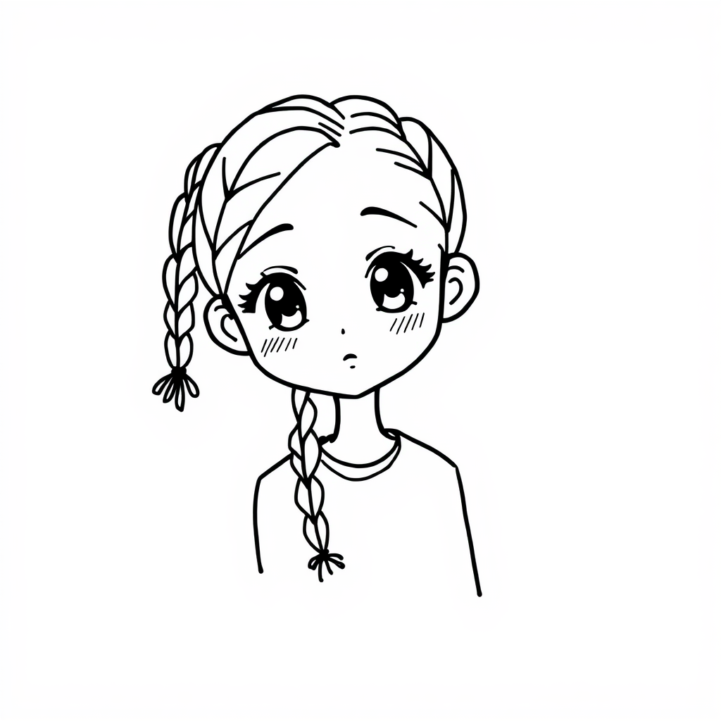 Braided Hair Anime Girl