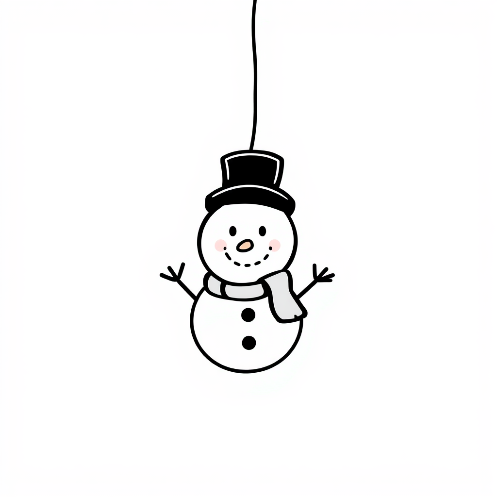 Snowman hanging ornaments