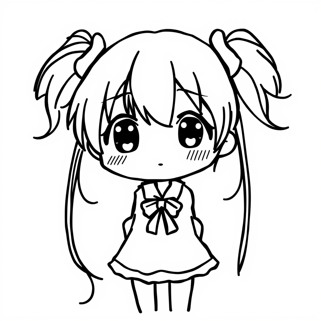 Twin Tails Anime Girl