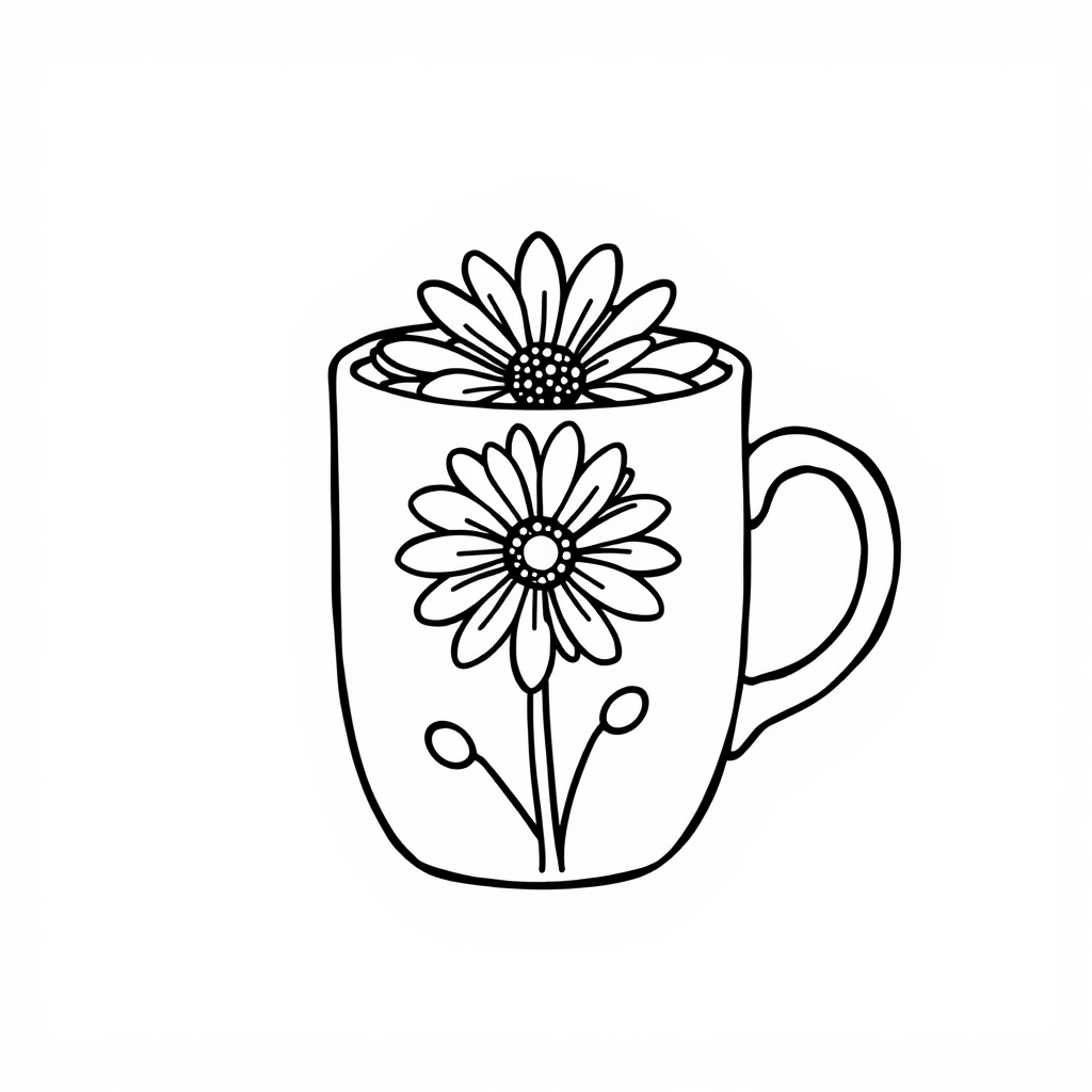 Chrysanthemum tea mug.