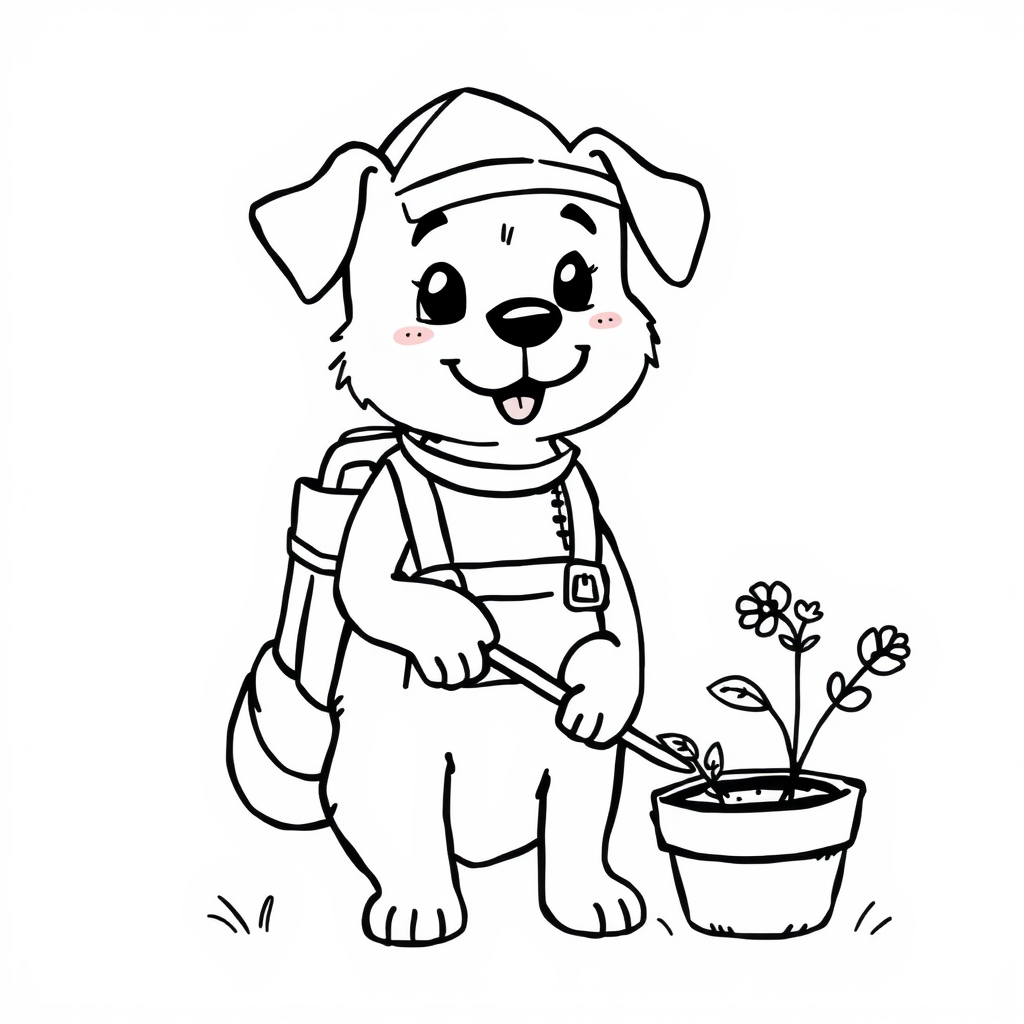 Dog as a Gardener.