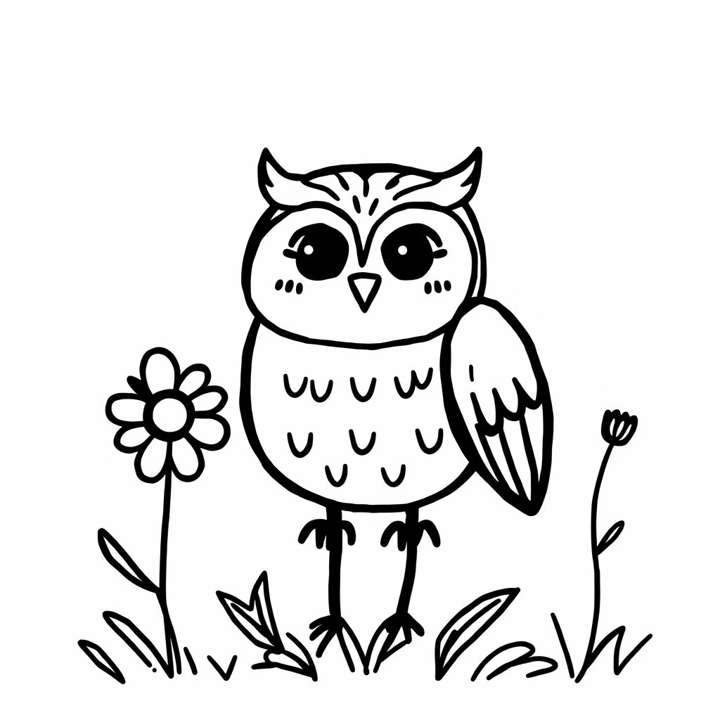 Owl gardening flowers