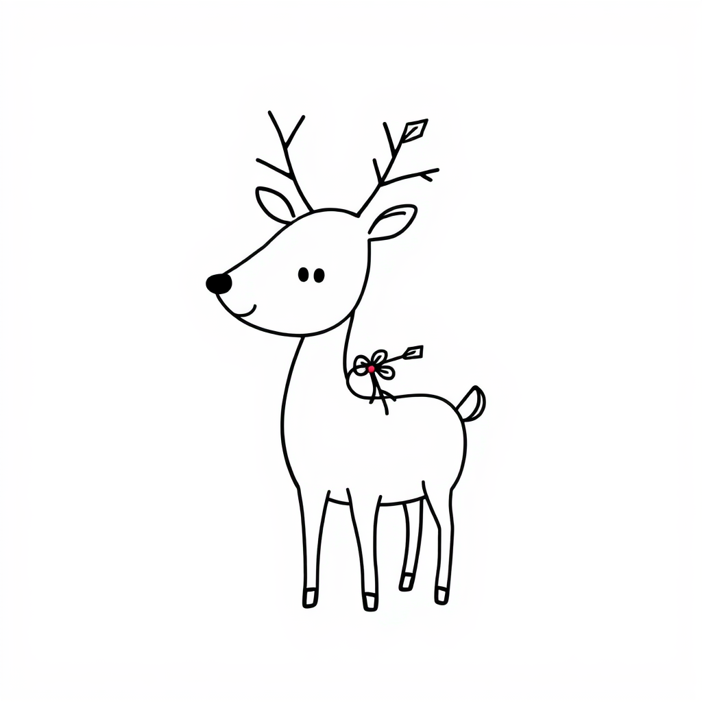 Reindeer with mistletoe