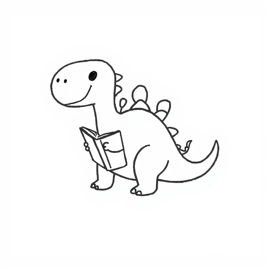 Dinosaur reading book