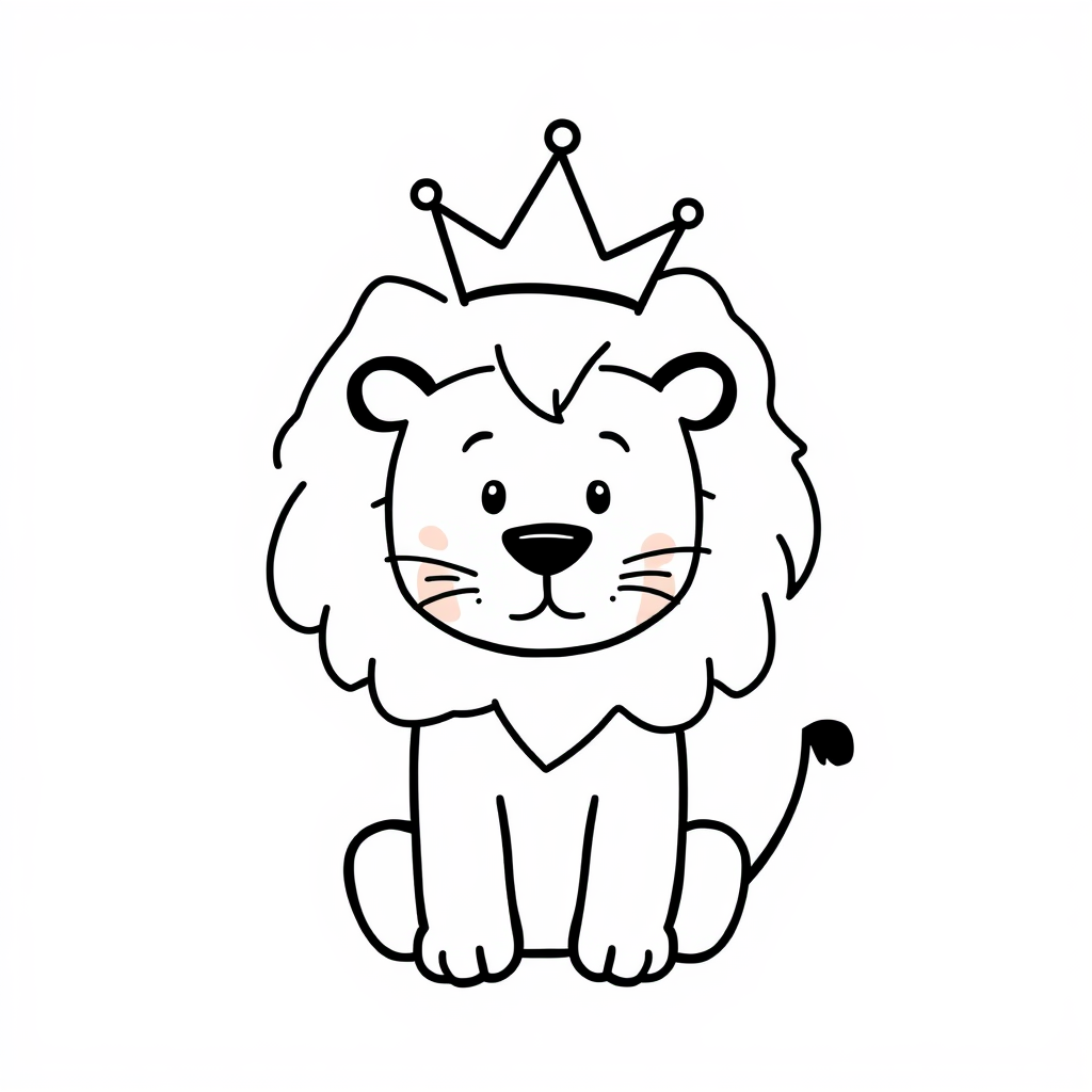 Lion with a crown