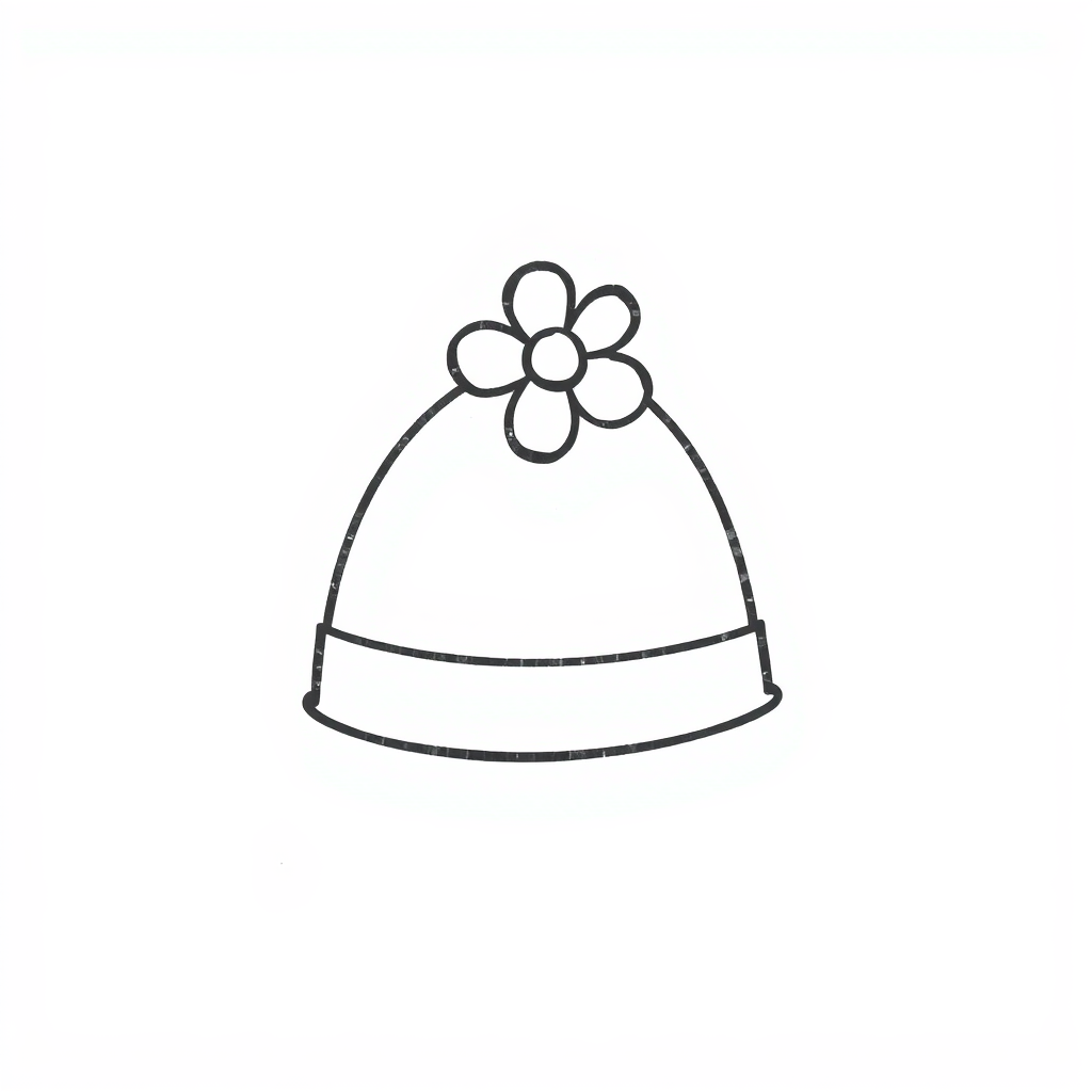 Flower-decorated hat