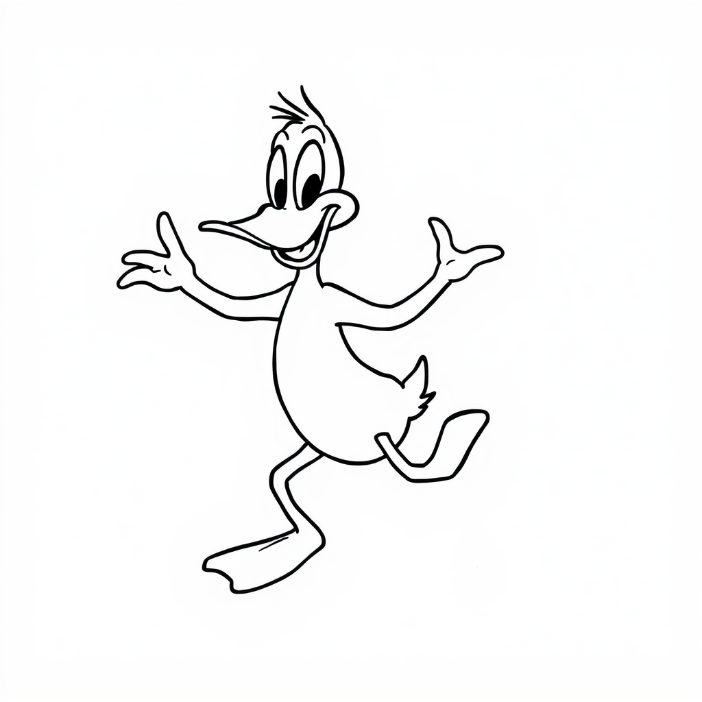 Daffy Duck dancing