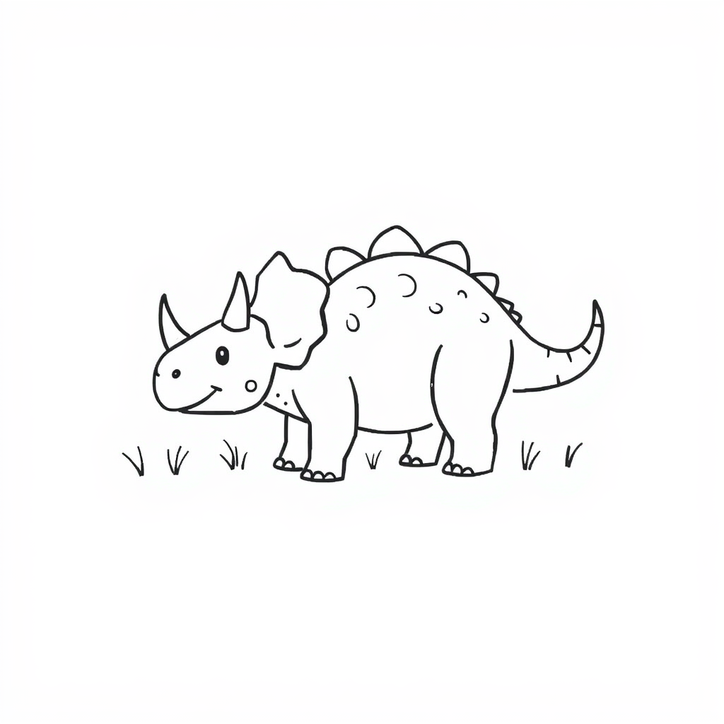 Triceratops in a meadow