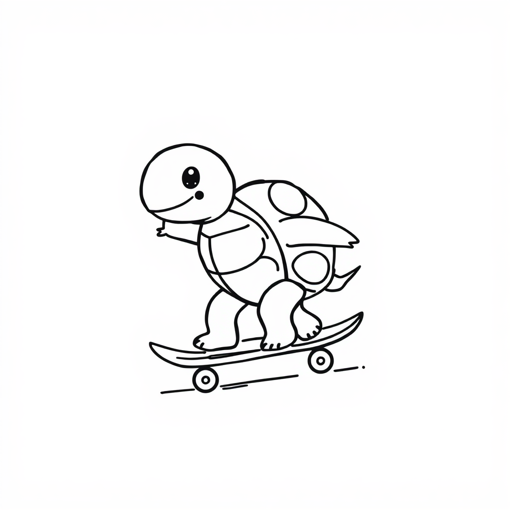 Turtle skateboarding