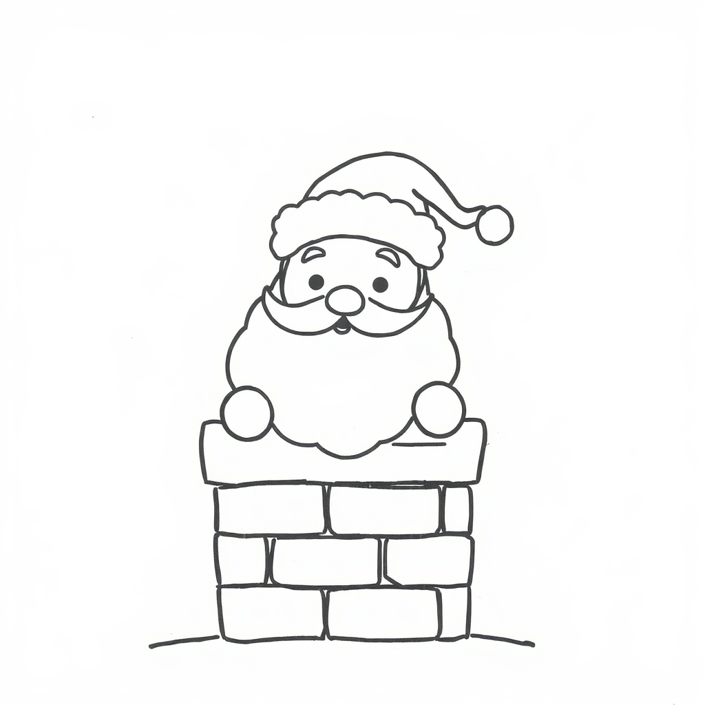 Santa Claus in chimney