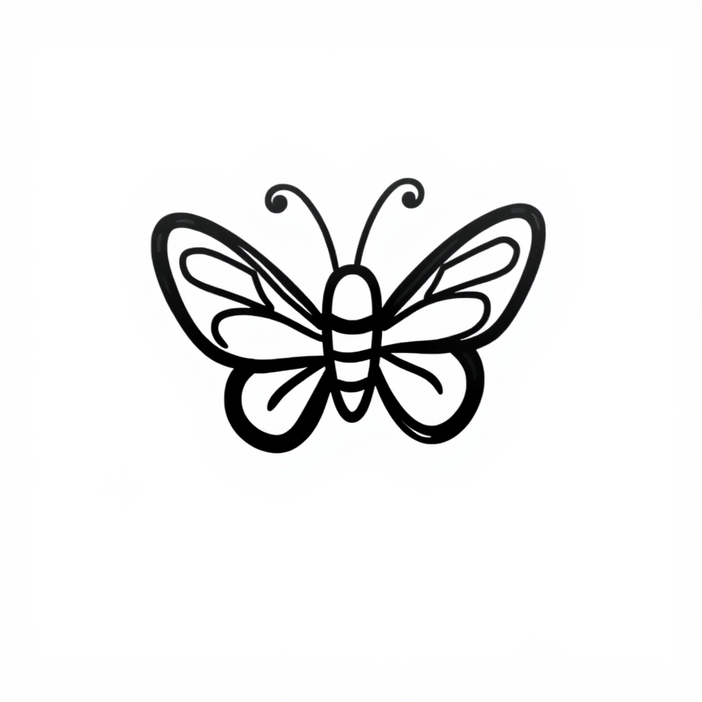 Butterfly with zigzag lines