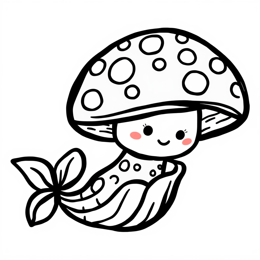 Mermaid Mushroom in a seashell