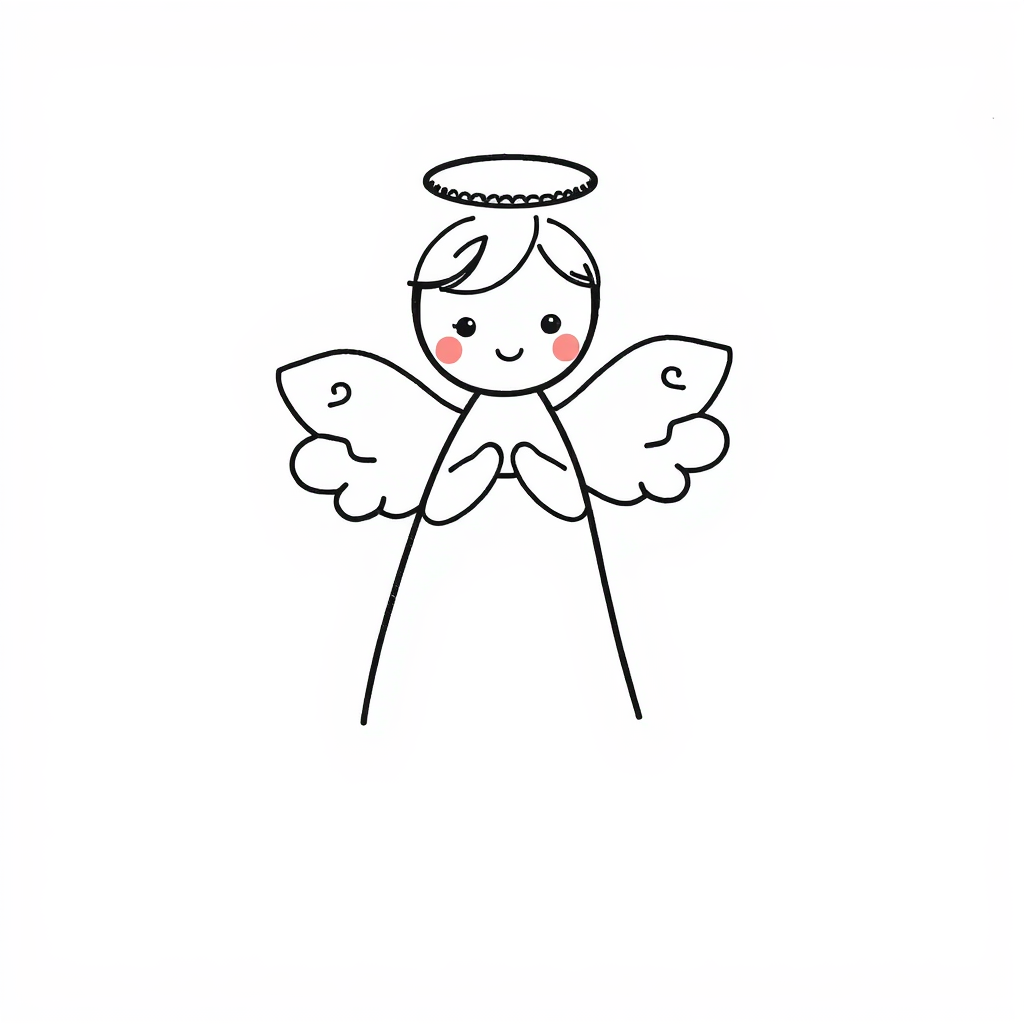 Christmas angel with a halo