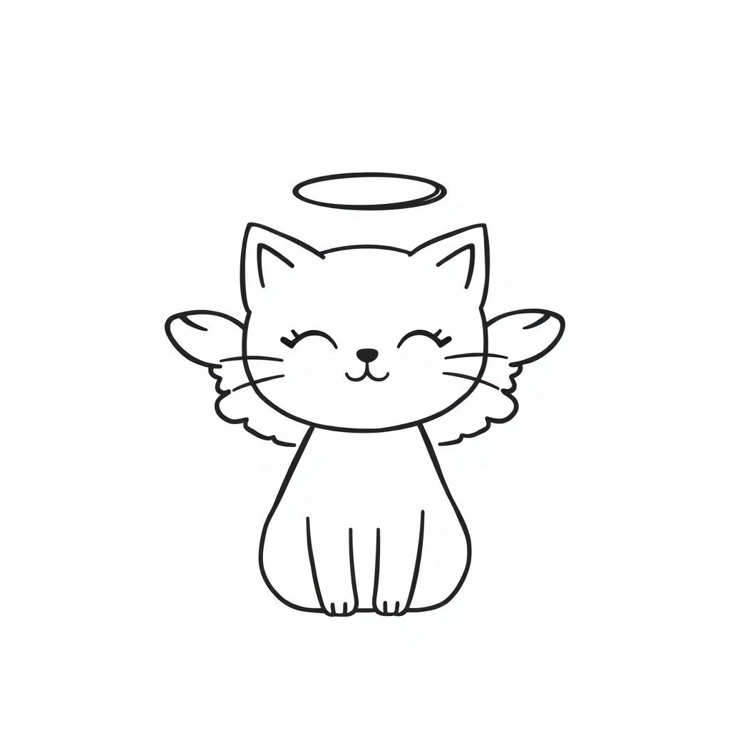 Angel Cat with halo.