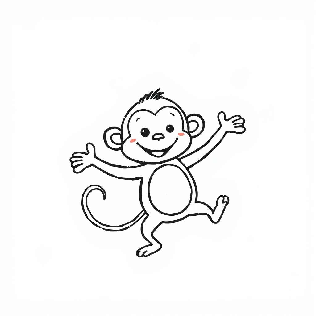 Monkey dancing happily