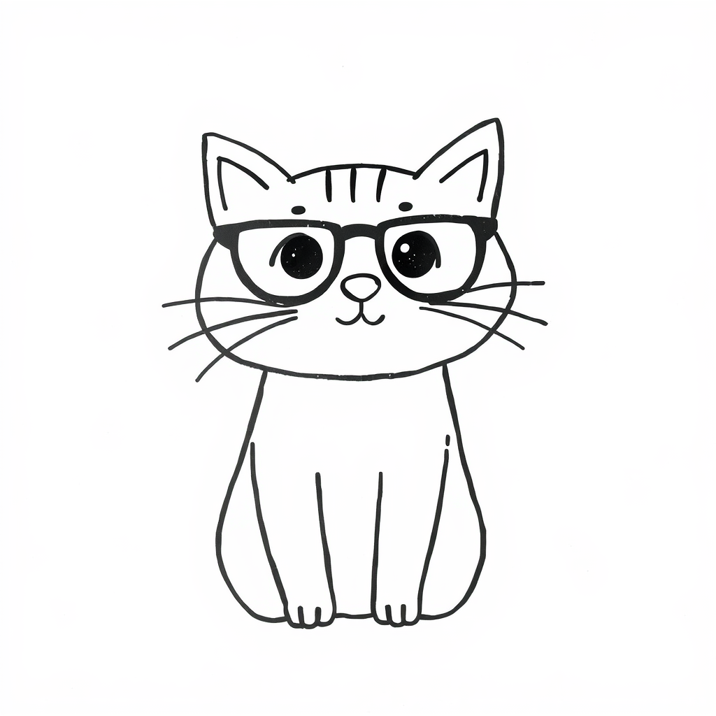 Cat wearing glasses