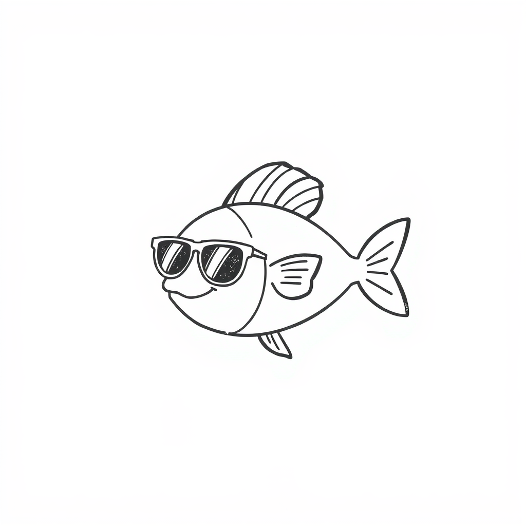 Fish wearing sunglasses