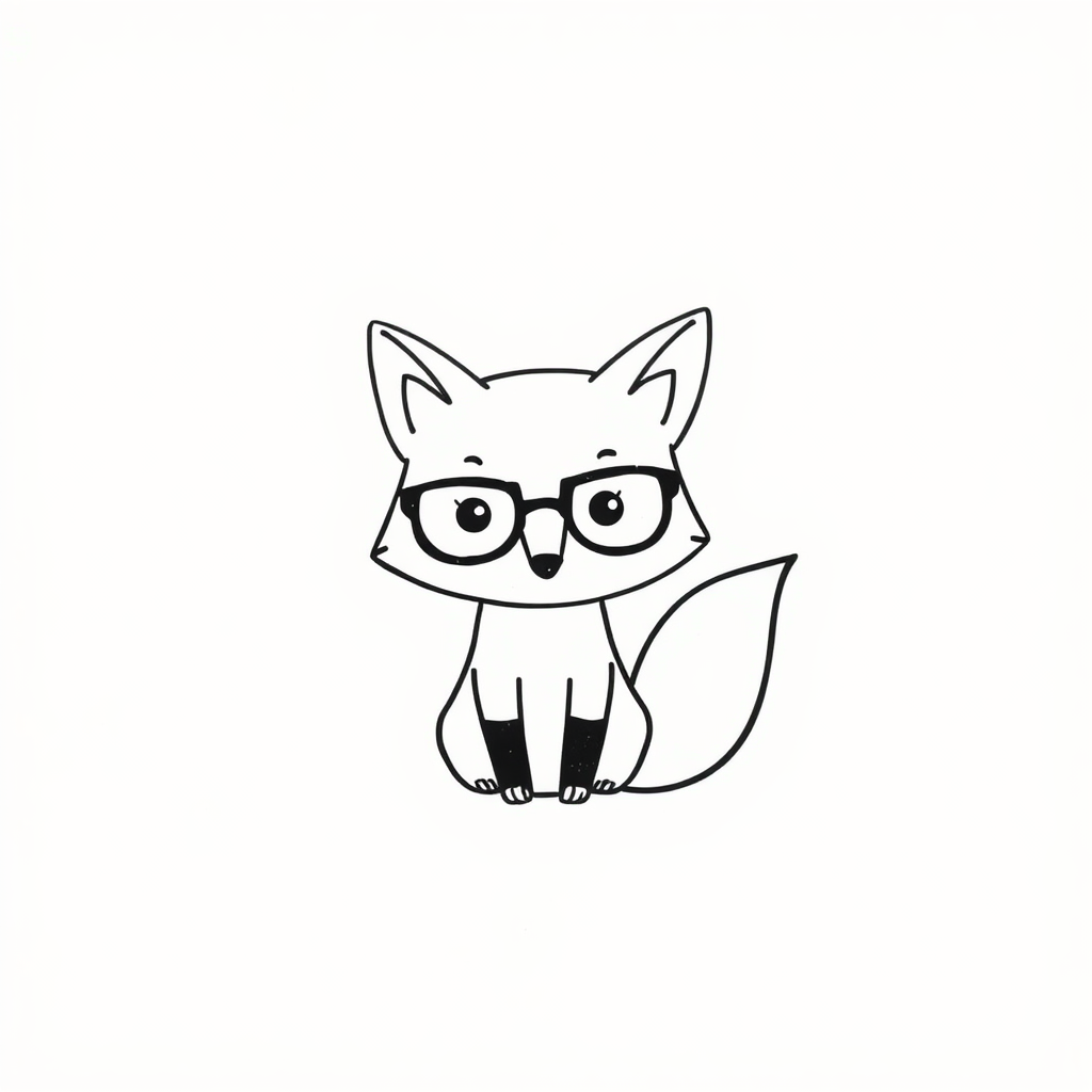 Fox with glasses